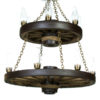 Double Wagon Wheel Chandelier