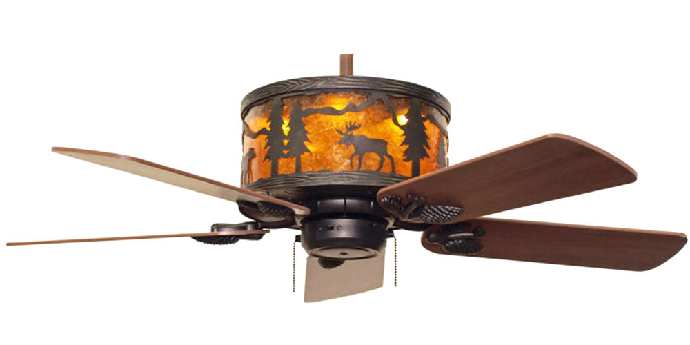 Mountainaire Rustic Ceiling Fan, Deer Ceiling Fan With Light