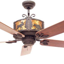Craftsman Rustic Ceiling Fan, Western Style Ceiling Fan