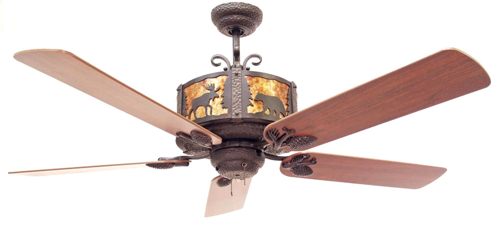 Craftsman Rustic Ceiling Fan, Rustic Ceiling Fans Without Lights