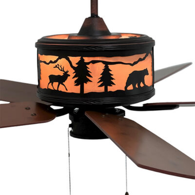 Forest Animal Rustic Ceiling Fan