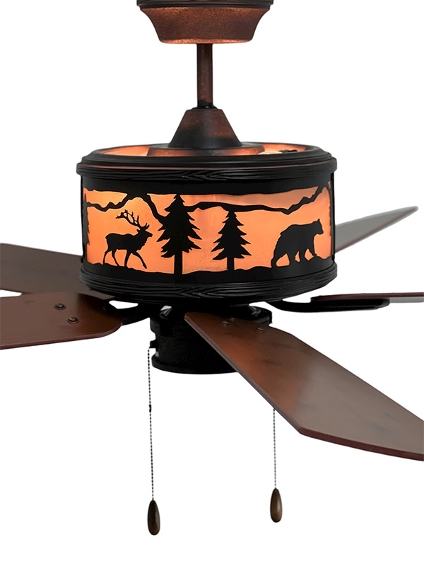 Forest Animal Rustic Ceiling Fan