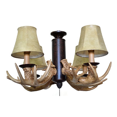 Faux Antler Convertible Light Kit or Mini Chandelier
