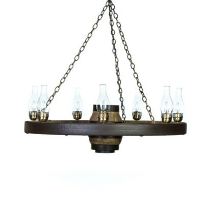 Large-Wagon-Wheel-Chandelier-Lantern