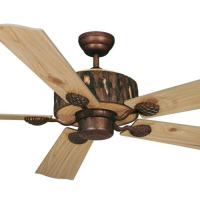 Vaxcel Log Cabin Ceiling Fan - Cast Resin