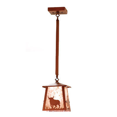 Meyda Cowboy and Steer Lantern Pendant