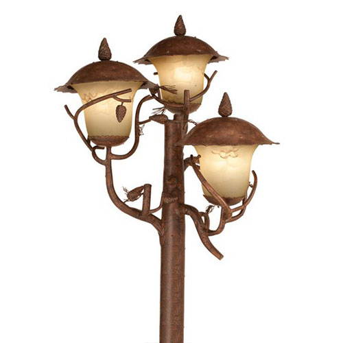 Kalco Lighting Ponderosa 3 Light Post, 3 Head Outdoor Post Lamp