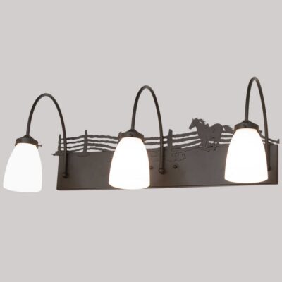 Alternative view of Meyda Running Horse 3 Light Bath Vanity