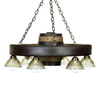 Cast Horn Designs Wagon Wheel DL Small Chandelier