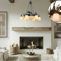 Alternative view of Vaxcel Lighting Yellowstone 6 Light Chandelier