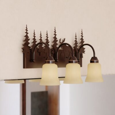 Moose Vanity Light Designed with a timeless lodge aesthetic,