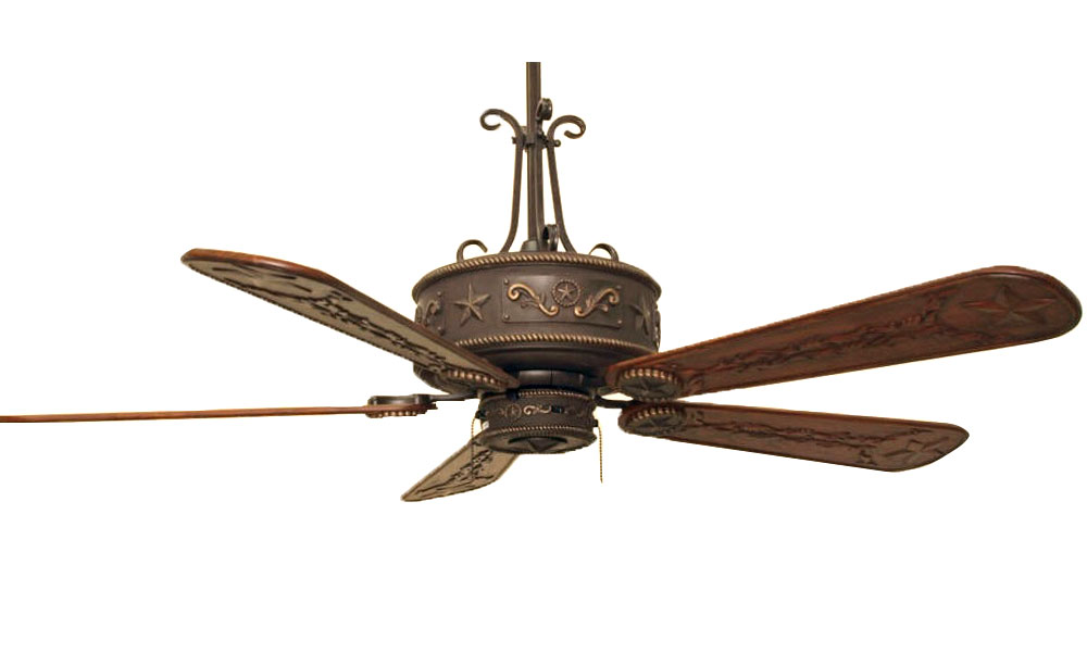 Cooper Canyon Western Star Ceiling Fan, Western Ceiling Fans With Lights