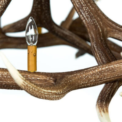 6 Light Elk Antler Chandelier