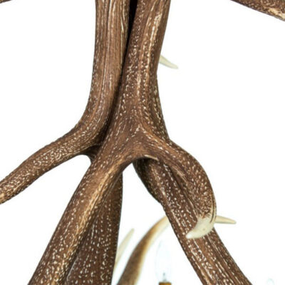 6 Light Elk Natural Chandelier