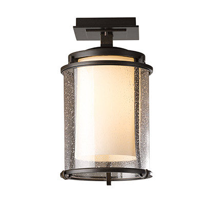 Bronze Finish - Seeded Glass with Pearl Diffuser