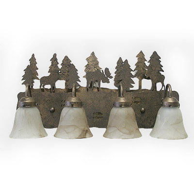 CCBF805-04-24 - Moose Design - Pine Trees Background - No Green Trees (matches finish) - Color C154 - FLG4 Glass