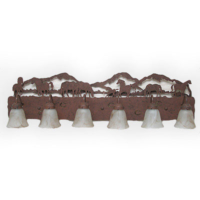 CCBF805-04-48 - Horse Design - Mountains Background - Color C067 - FLG4 Glass