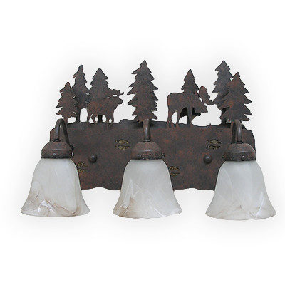 CCBF805-04-18 - Moose Design - Pine Trees Background - No Green Trees (matches finish) - Color C127 - FLG4 Glass