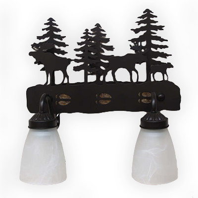 CCBF807-04-15 - Moose Design - Pine Trees Background - No Green Trees (matches finish) - Color C027 - FLG3 Glass