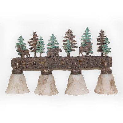 CCBF807-04-25 - Forest Design - Pine Trees Background - Alternating Green Trees - Color C154 w/green trees - FLG4 Glass