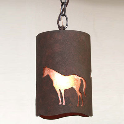 PEM1-8 - Chain - Horse Design - Color C146 - Amber Mica Liner (illuminated)