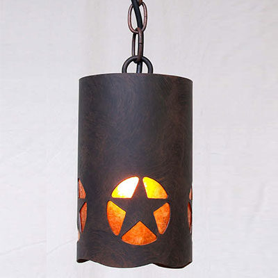 PEM1-8 - Chain - Star Design - Color C121 - Amber Mica Liner (illuminated)