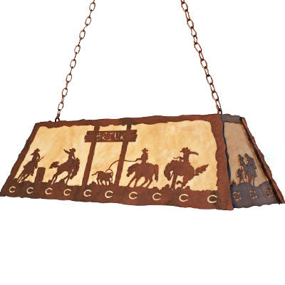 PEM150-48 - Custom End Panel Design - Rodeo Scene Side Panel Design - Color C140 - Sude Acrylic Liner