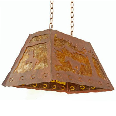PEM150-24 - Design 401TR End Panel Design - Single Running Horse Side Panel Design - Color C140 - Amber Mica Liner