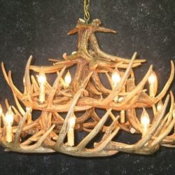 Cast Horn Designs Faux 24 Antler White Tail Chandelier
