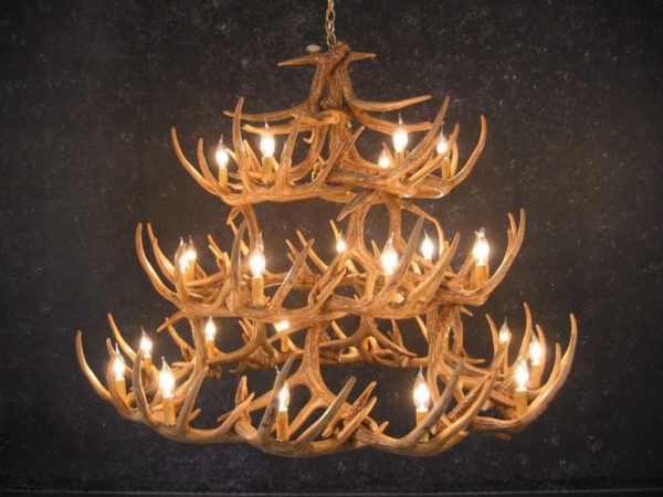 Casthorn Faux 42 Antler White Tail Chandelier
