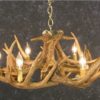 Cast Horn Designs Faux 9 Antler White Tail Chandelier