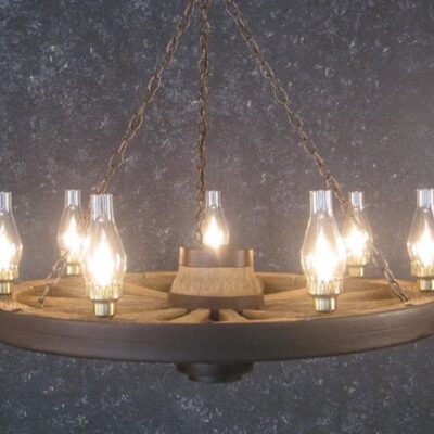 Wagon Wheel Large Chandelier