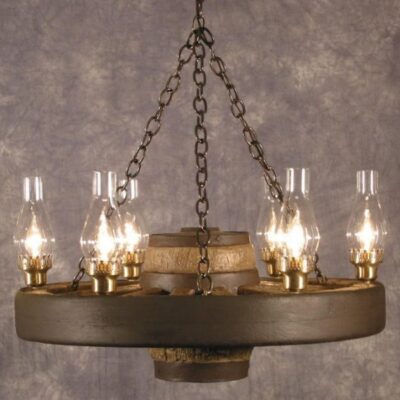 Cast Horn Designs Wagon Wheel Chandelier