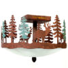 Deer Design - Color C128 w/green trees - Pinecone Finial