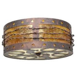 Copper Canyon CL830 Barb Wire with Windows Ceiling Light