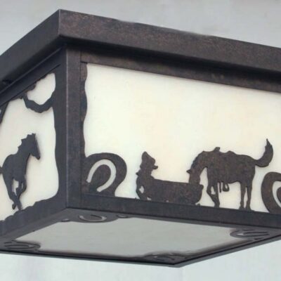 CL870-12 - Designs 411/417 - Horseshoes Bottom Panel Design - Color C127 - Parchment Acrylic Liner - White Acrylic Bottom Liner