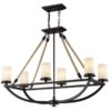 Natural Rope 6 Light Island/Pool Table Light
