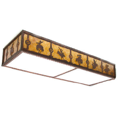 CCFL270-52-4 - Rodeo Scene Design - Color C140 - Amber Mica Liner - White Acrylic Bottom Liner