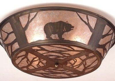 Grizzly Bear on the Loose Flushmount Ceiling Light
