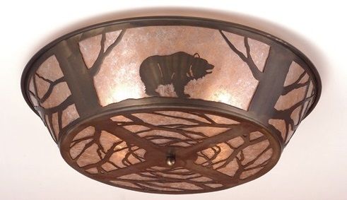 Grizzly Bear on the Loose Flushmount Ceiling Light