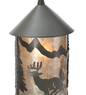 Meyda Lone Deer Lantern Mini Pendant