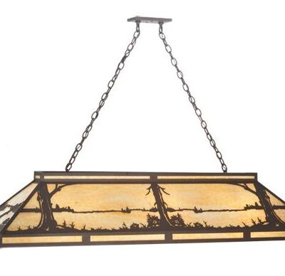 Meyda Skirted Quiet Lake Oblong Island/Pool Table Light