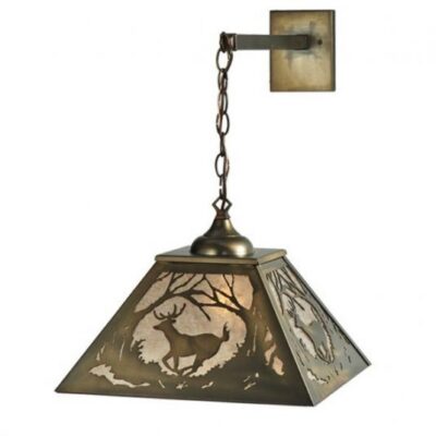Deer at Dawn Hanging Wall Sconce