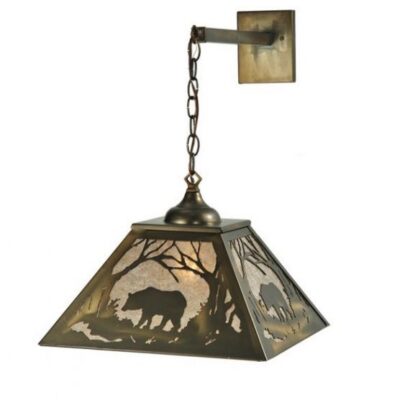 Bear at Dawn Hanging Wall Sconce