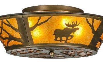 Moose at Dawn Flushmount Ceiling Light