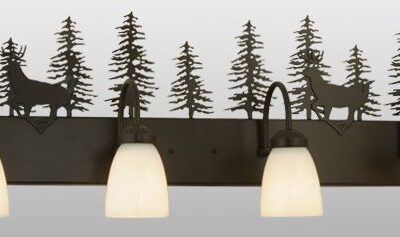 Deer Through the Trees 4 Light Bath Vanity