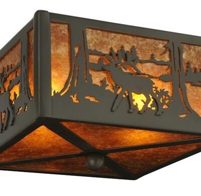Elk at Lake Flushmount Ceiling Light