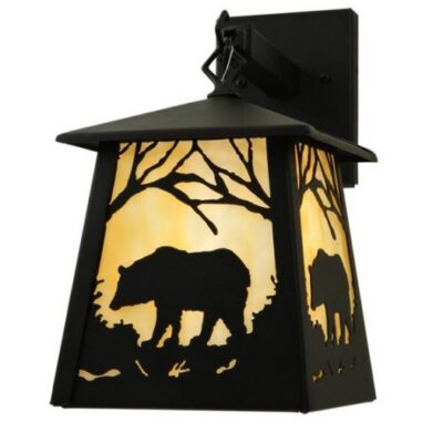 Bear at Dawn Hanging Wall Sconce