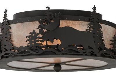 Moose at Dusk Flushmount Ceiling Light
