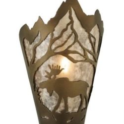 Moose at Dawn Left Wall Sconce